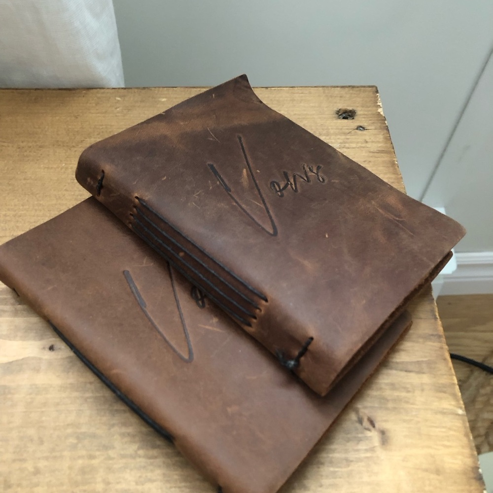 Brown Leather Vows Notebook - Picture 2 of 3